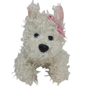 Ganz White Terrier Webkinz Puppy Dog Stuffed Animal Plush No‎ Code 8" HM106